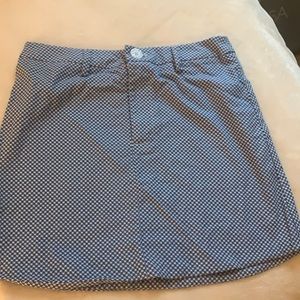 Blue and white printed skirt